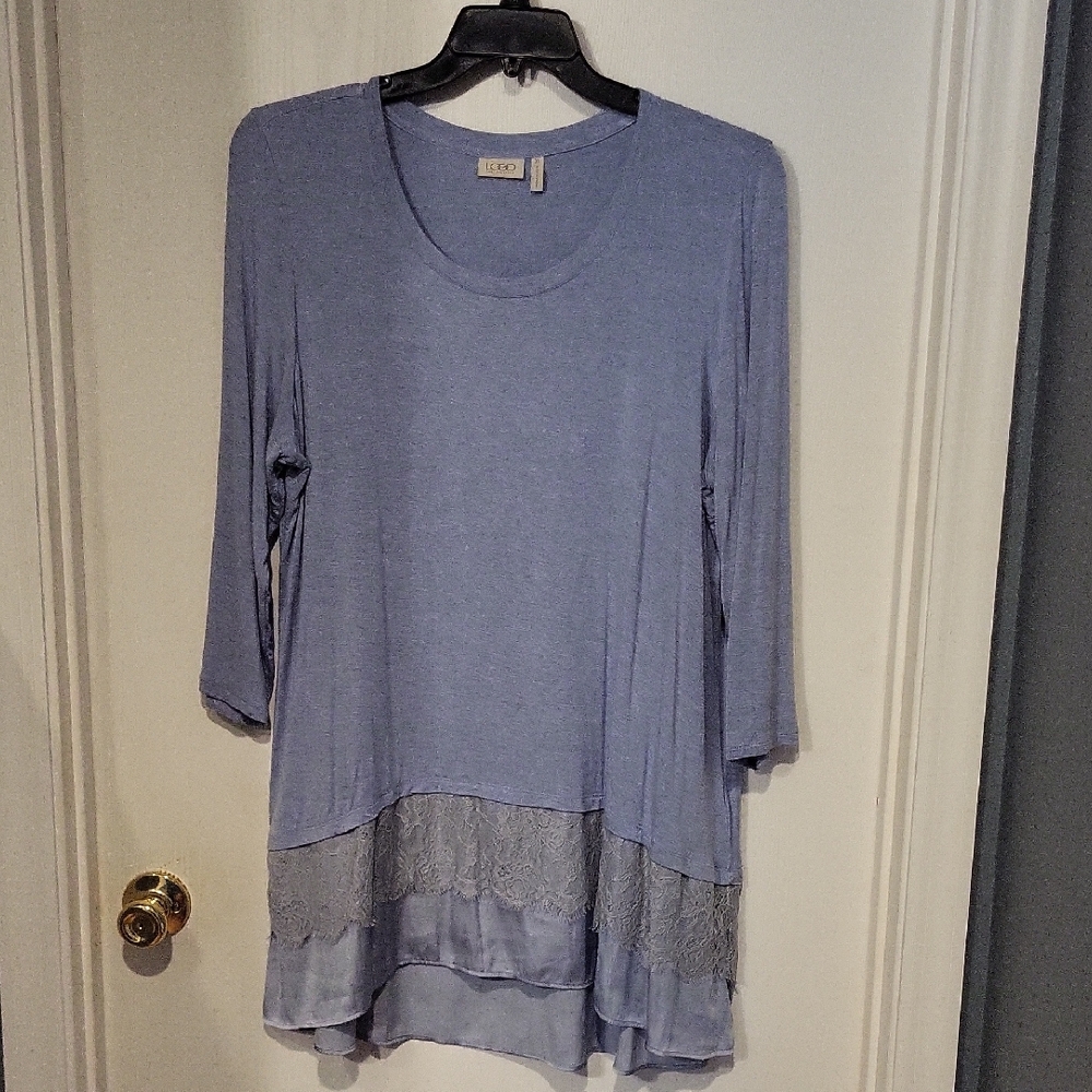 LOGO Blue Tunic with 3/4 Sleeves